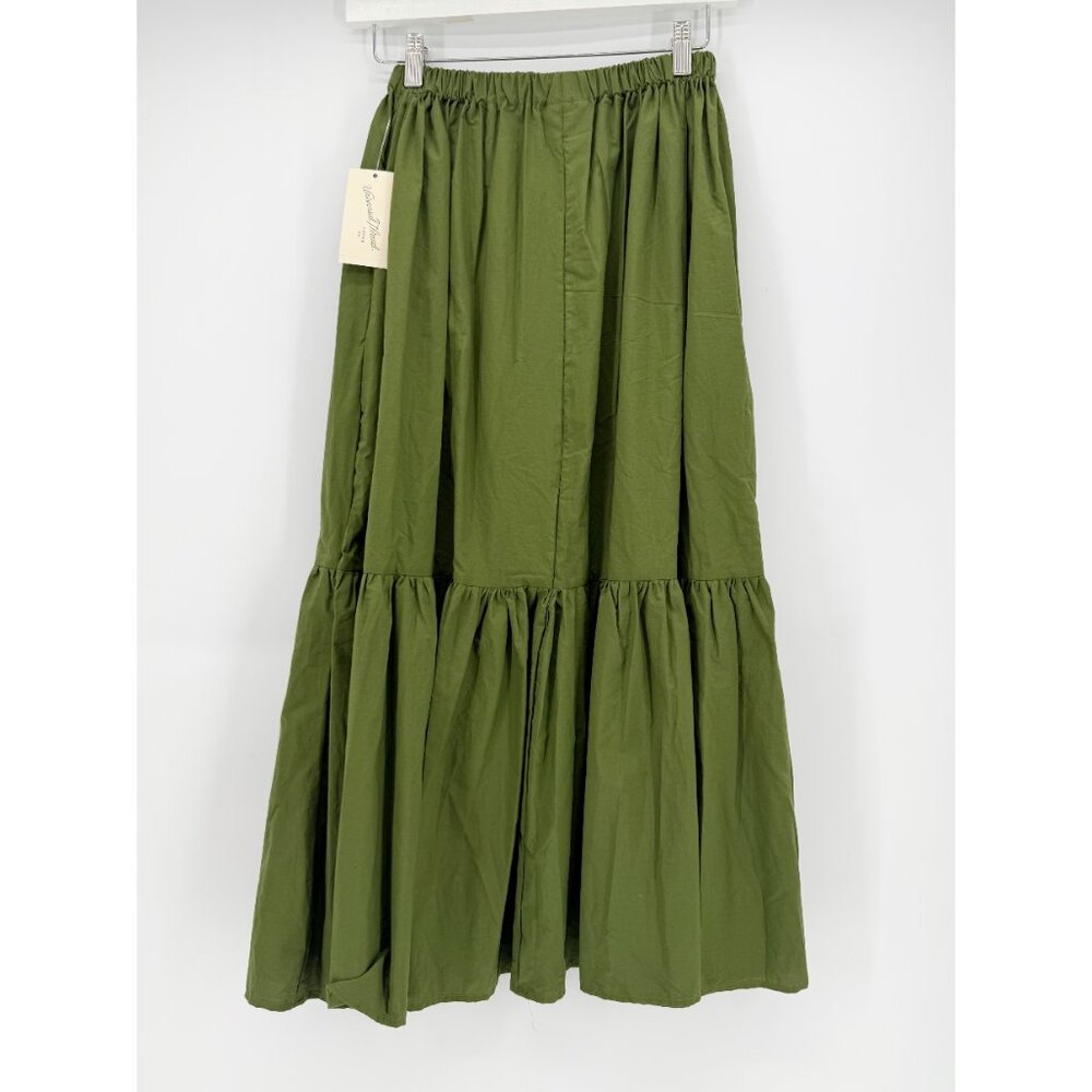 Universal Thread Green Women's Tiered Maxi Skirt XS NEW - Picture 4 of 8